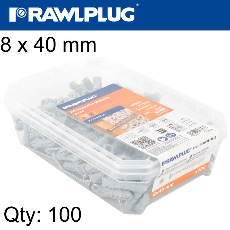 rawlplug-expansion-plug-fix-8x40mm-with-screw-100psc-per-tub-raw-r-sl1-fix-n08+4555-3