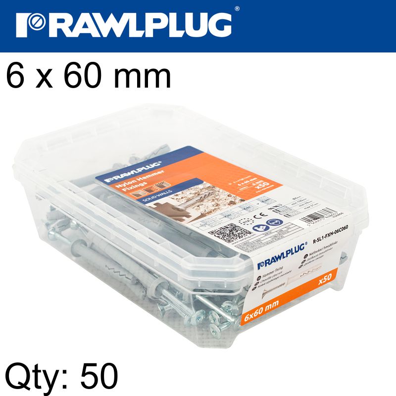 rawlplug-nyl-nail-in-fixing-6-x-60mm-cylindric-50-psc-per-tub-raw-r-sl1-fx-n06c060-2