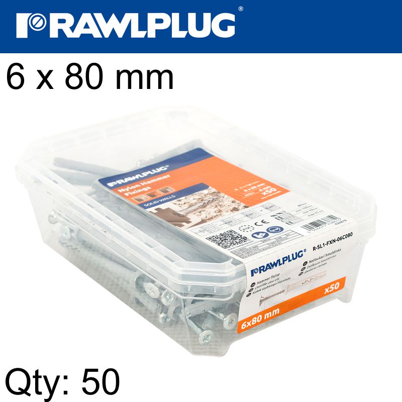 rawlplug-nyl-nail-in-fixing-6-x-80mm-cylindric-50-psc-per-tub-raw-r-sl1-fx-n06c080-1