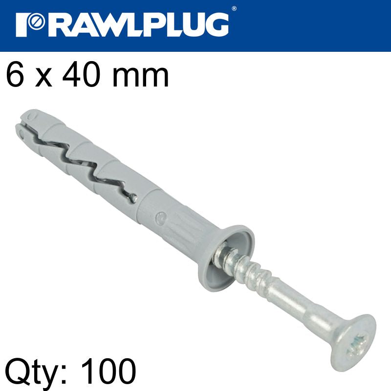 rawlplug-nyl-nail-in-fixing-6-x-40mm-csk-100-psc-per-tub-raw-r-sl1-fx-n06l040-3