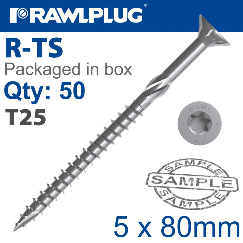 rawlplug-torx-t25-chipboard-screw-5.0x80mm-x50-box-raw-r-ts-5080-1