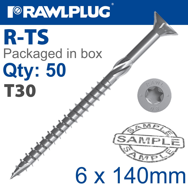 rawlplug-torx-t30-chipboard-screw-6.0x140mm-x50-box-raw-r-ts-6140-1