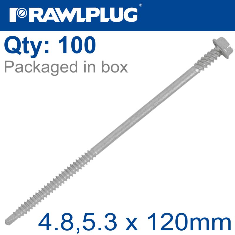 rawlplug-r-wb-self-drilling-screws-for-steel,hex-4.8,5.3x120-zinc-fl-box-of-100-raw-r-wb-48120-1