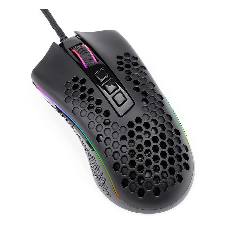 redragon-storm-elite-32000dpi-7-button|lightweight-body|ergonomic-design|rgb-backlit-wired-gaming-mouse---black-3-image