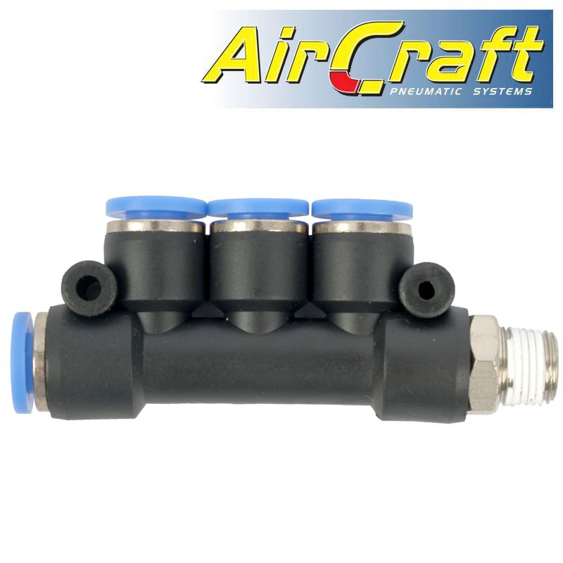 aircraft-pu-hose-fitting-manifold-4-x-6mm-port-x-1/8'm-sg-apkd06-01-1