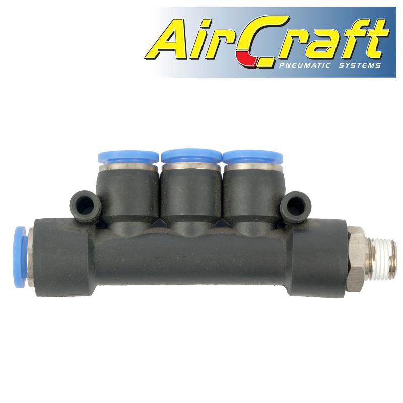 aircraft-pu-hose-fitting-manifold-4-x-8mm-port-x-1/8'm-sg-apkd08-01-1