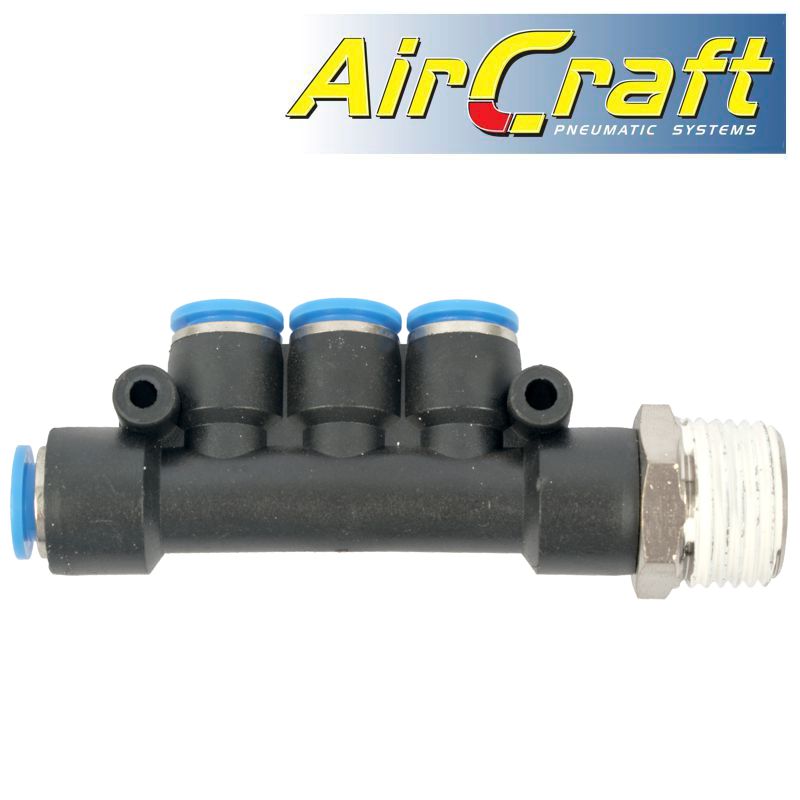 aircraft-pu-hose-fitting-manifold-4-x-8mm-port-x-1/4'm-sg-apkd08-02-1