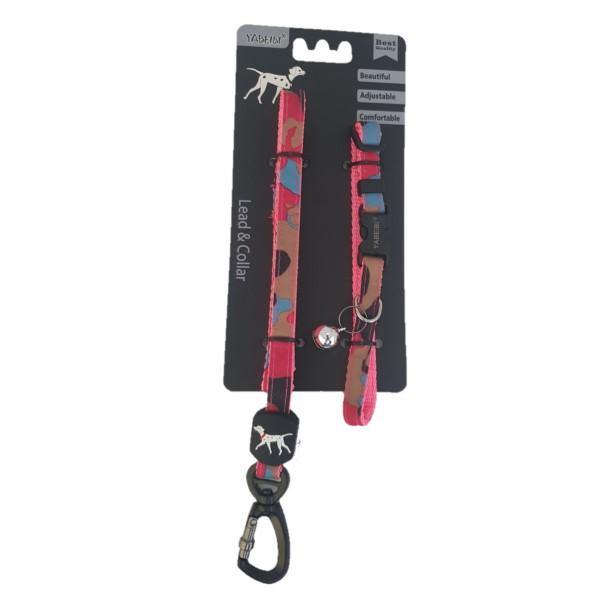 Small Pet Lead & Collar Set - Assorted Colours & Designs - 4aPet