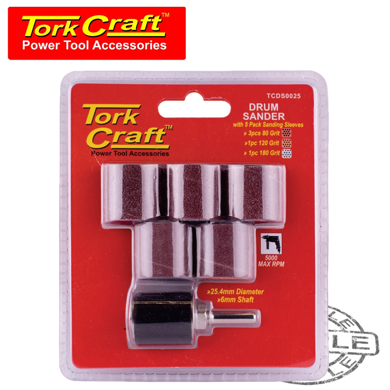 tork-craft-drum-sander-25.4mm-diam.-6mm-shaft-with-5/pk-sanding-sleeves-tcds0025-1