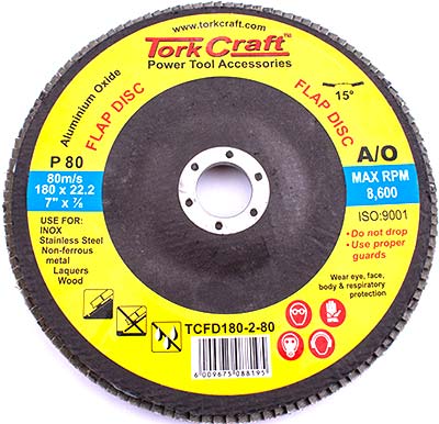 tork-craft-flap-disc-180mm-15-deg.angle-80grit-a/o-tcfd180-2-80-1