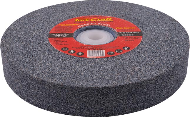 tork-craft-grinding-wheel-150x25x32mm-bore-fine-60gr-w/bushes-for-bench-grinder-tcgr150-1-1