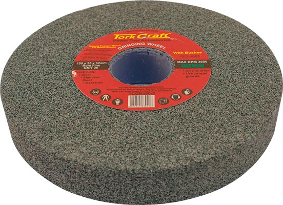 tork-craft-grinding-wheel-150x25x32mm-bore-coarse-36gr-w/bushes-for-b/g-green-tcgr150-3-1