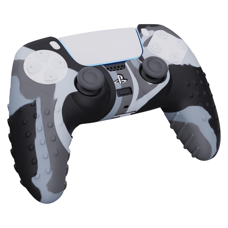 sparkfox-playstation-5-silicone-fps-grip-pack-skin-and-thumb-caps---camo-grey-3-image