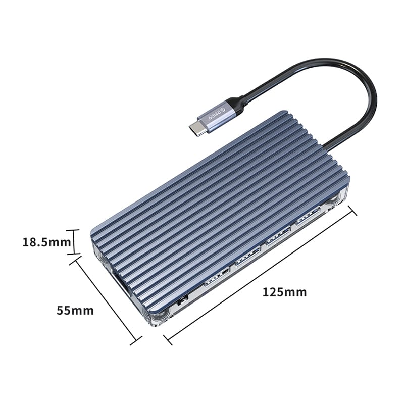 orico-11-port-3-x-usb3.0|1-x-usb2.0|1-x-hdmi|1-x-rj45|1-x-tf/sd|1-x-type-c|1-x-vga|-1-x-aux-transparent-hub---grey-5-image