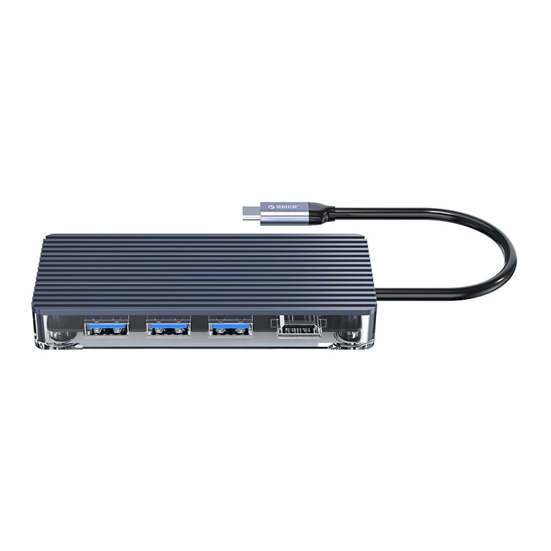 orico-6-port-3-x-usb3.0|1-x-hdmi|1-x-rj45|1-x-type-c-transparent-hub---grey-2-image