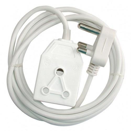 Alphacell White Extension Cord 16A - 5m