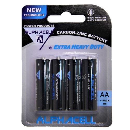Alphacell Zinc Carbon Battery - Size AA 4pc