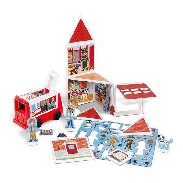 Melissa & Doug Magnetivity„¢ Magnetic Building Playset - Fire Station (Pre-Order)