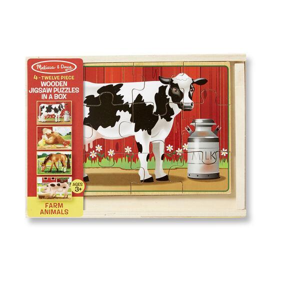 Melissa & Doug Puzzles in a Box - Farm Animals (Pre-Order)