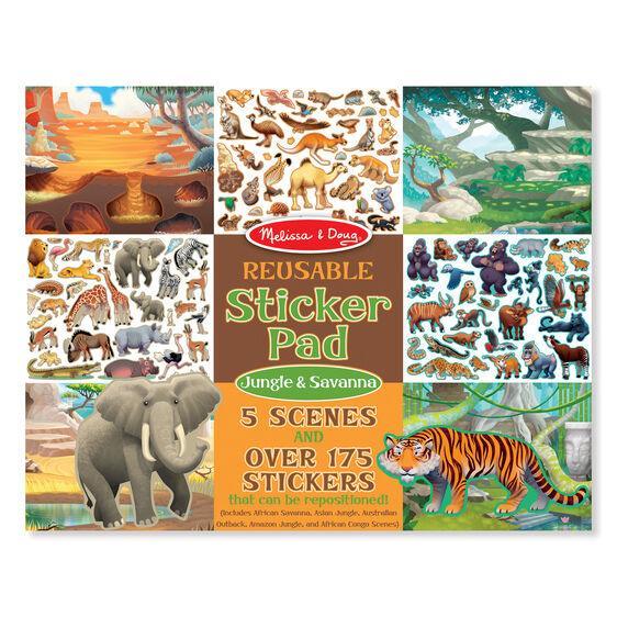 Melissa & Doug Reusable Sticker Pad - Jungle & Savanna (Pre-Order)