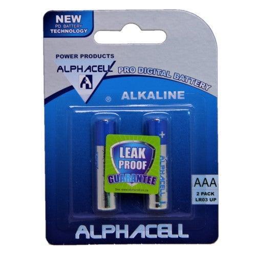 Pack of 3 Alphacell Pro Alkaline Digital Batteries - Size AAA 2pc