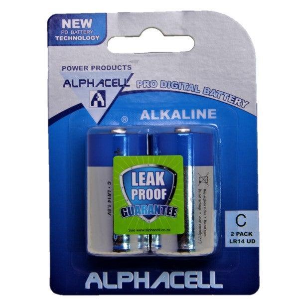 Pack of 3 Alphacell Pro Alkaline Digital Batteries - Size C 2pc