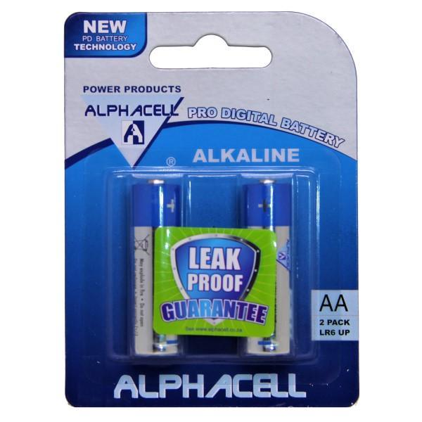 Pack of 6 Alphacell Pro Alkaline Digital Batteries - Size AA 2pc