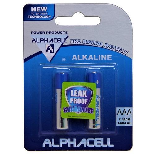 Pack of 6 Alphacell Pro Alkaline Digital Batteries - Size AAA 2pc