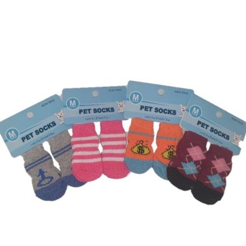 Medium Pet Socks for Small Dogs & Cats - Assorted Designs - 4aPet