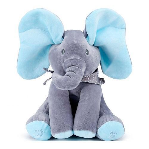 Plush Peek-a-Boo Elephant - Blue