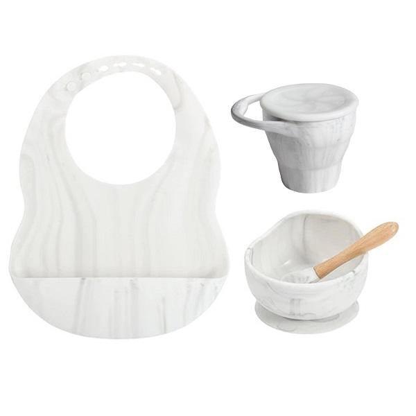 Silicone Baby Feeding Set 4PC - Assorted Colours