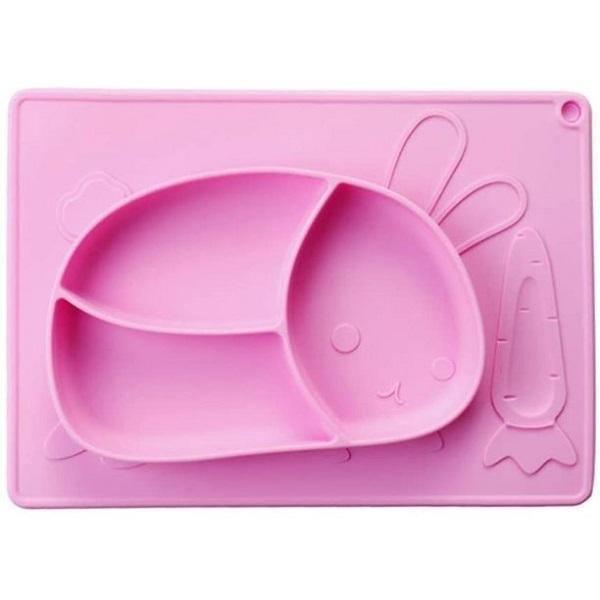 Silicone Rabbit Feeding Plate for Babies & Toddlers - Assorted Colours