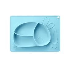 Silicone Rabbit Feeding Plate for Babies & Toddlers - Assorted Colours