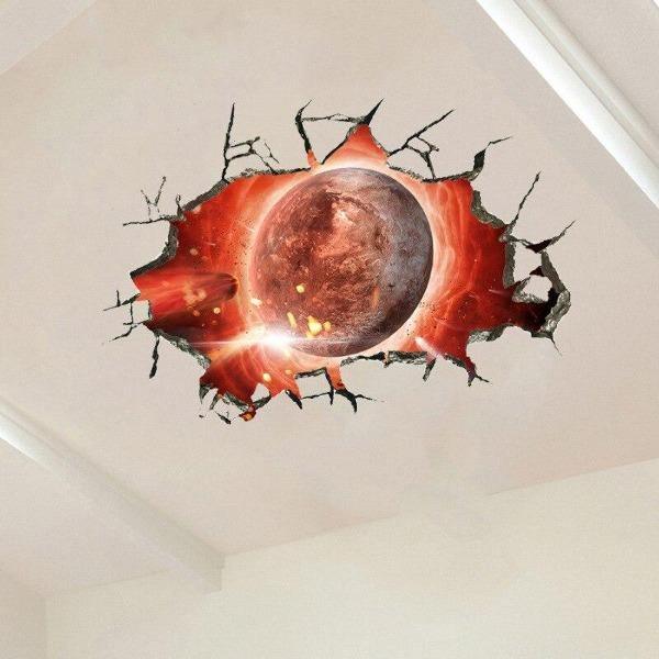 Small 3D Wall or Floor Stickers - Red Planet