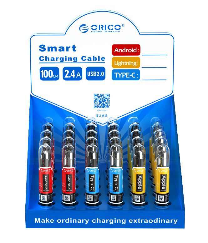 orico-smart-charging-cable-box-|-10-x-microusb|10-x-lightning/8pin-|-10-type-c-|-pos-retail-box-3-image