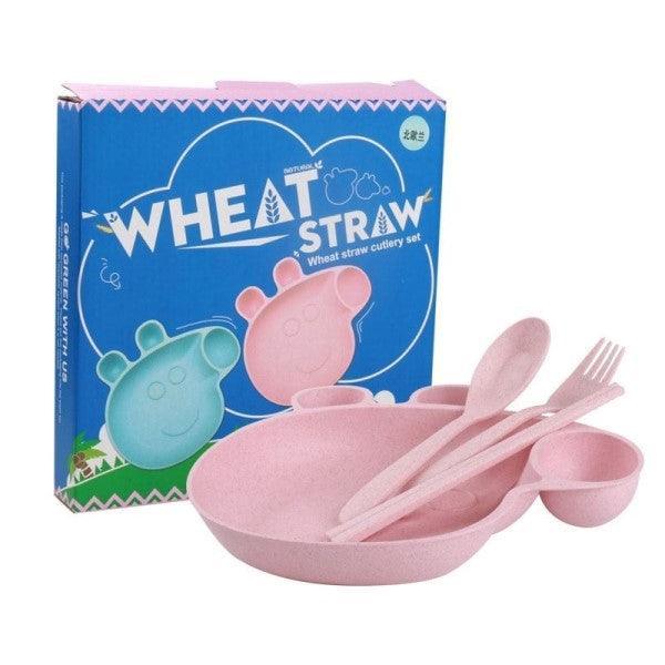 Wheat Straw Peppa Pig Plate for Toddlers